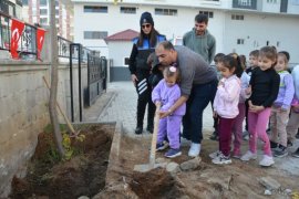 Cumhuriyet Bayramı Dolayısıyla Tatvan’daki Okul Bahçesine Fidan ve Gül Ağacı Dikildi