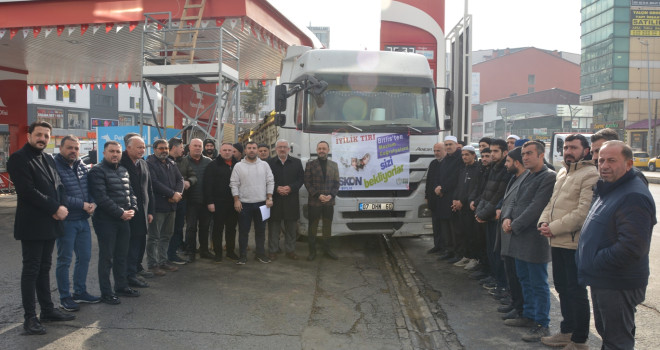 Bitlis’ten Suriye’ye Yardım Tırı Gönderildi