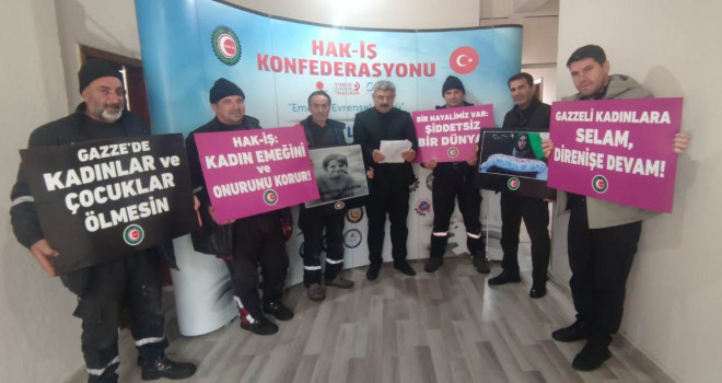 HAK-İŞ Bitlis İl Başkanlığı ‘Kadına Yönelik Şiddete Karşı’ Basın Açıklaması Yaptı